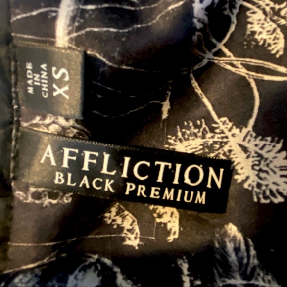 Leather Jacket in Black - Silk Lined, Affliction Size XS - Picture 8 of 15